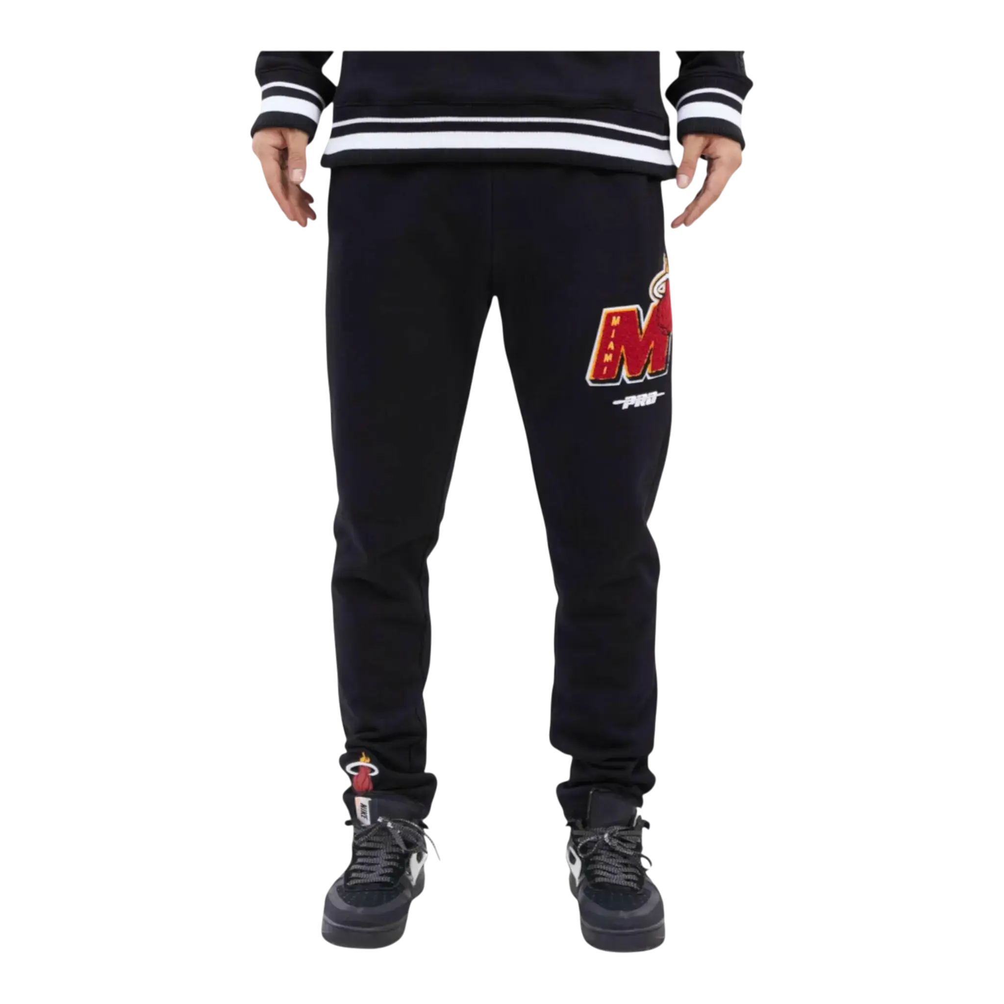 Pro Standard NBA Miami Heat Mash Up Logo Sweatpants in Black | Men's