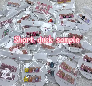 Jojo(14027)gc.$30 for 20 pairs handmade press on short duck nails random styles