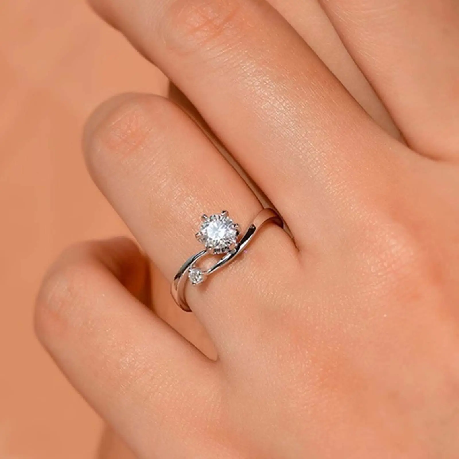 Couples Double Zircon Ring – Personalized Stacking Love Jewelry for Men & Women, Anniversary or Birthday Gift