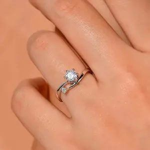 Couples Double Zircon Ring – Personalized Stacking Love Jewelry for Men & Women, Anniversary or Birthday Gift