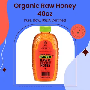 Nature Nate’s organic honey pure raw and unfiltered 40 oz Natural Sweet Traditional Flavor