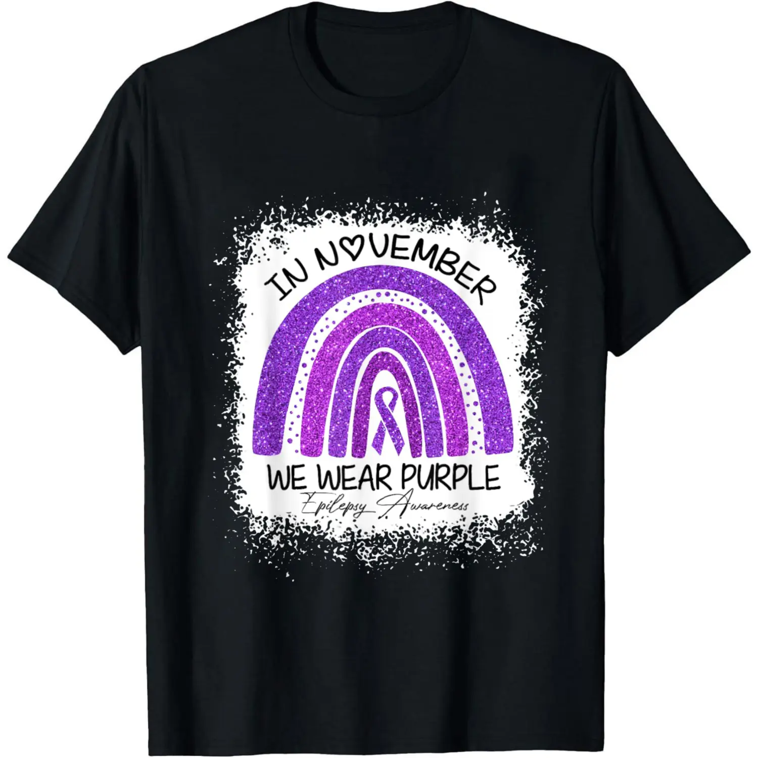 100% Cotton In November We Wear Purple Epilepsy Awareness T-Shirt Women Men Unisex Clothing Streetwear