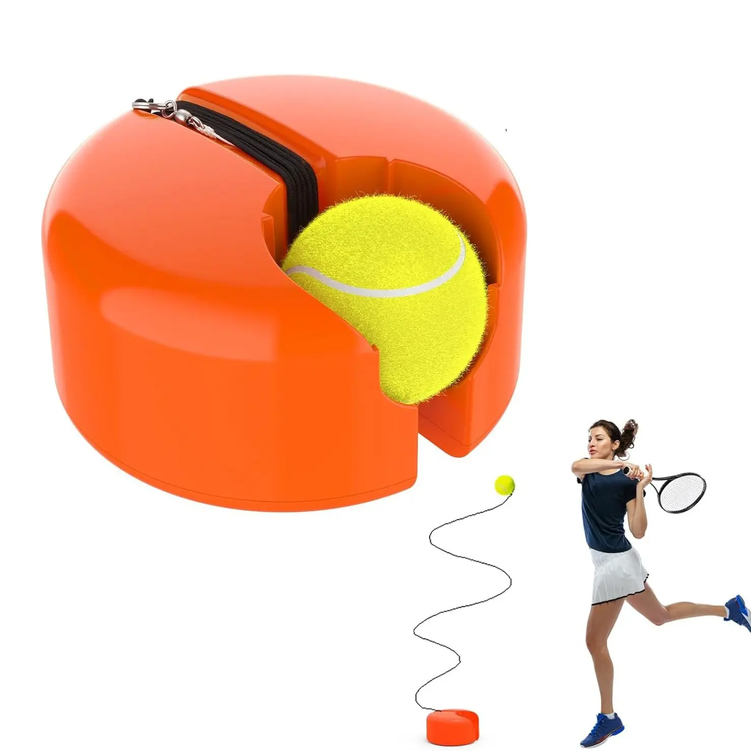 Tennis Ball Machine Tennis Trainer Rebound Ball with String, Self Practice Training Tool for Adults & Beginners, Ideal for Tennis Enthusiasts, Tennis Equipment