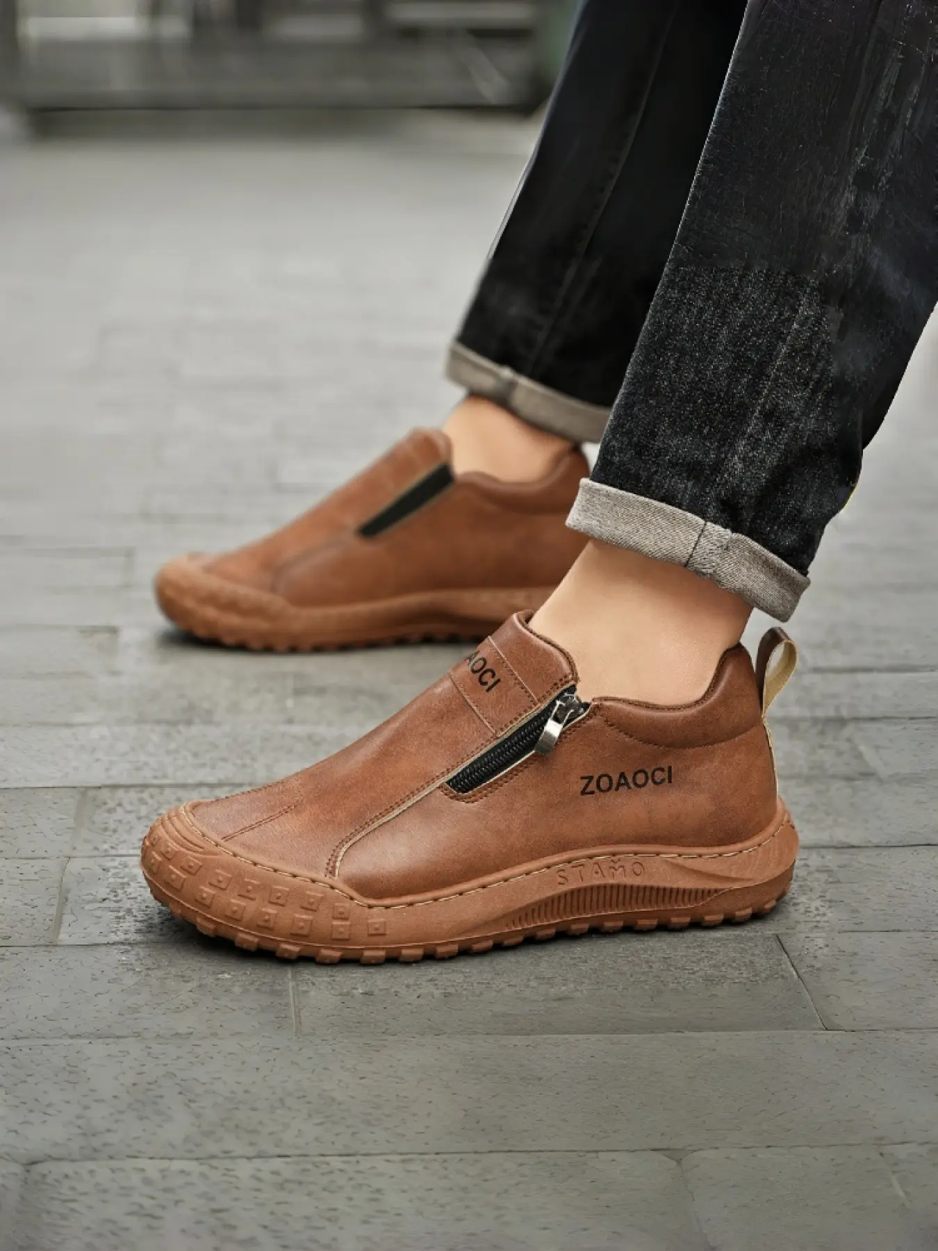 Men's Spring Casual Commuter Shoes | Breathable Slip-On Design | Lightweight Non-Slip Wear Walking Shoes, Daily Walking Shoes, Sports Shoes, Nonslip Walking Shoes
