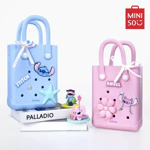 Disney Stitch Series Mini Lunch Tote Bags - Cute Hole Design, Two Color Options (Pink & Blue), Compact & Stylish, Perfect for Daily Use & Collectors Convenient Variety Versatile Trendy Practical Durable tote bags baby boy stuff
