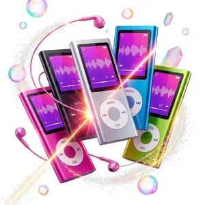 Portable MP3 Player LCD High-Definition Screen Supports Multiple Audio Formats and Video Play Rechargeable Long Battery Life Lightweight Stylish Design Suitable for Running Fitness Cycling Training On-the-Go Music | MP3 Player | Sports Music Player | Runn