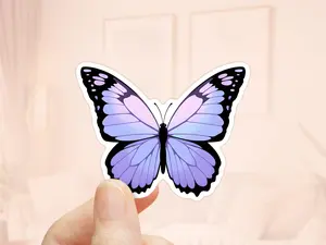 Purple Butterfly Sticker, Waterproof Vinyl, Aesthetic Sticker, Water Bottle Sticker, Cute Butterfly Sticker, Girly Stickers, Kindle Sticker