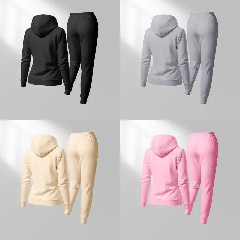 Women's Pink Heart Print Hoodie And Drawstring Track Pants Set, Casual Sportswear, Long-Sleeved Hooded Jacket And Pants, Suitable For Autumn And Winter, Everyday Wear, Indoor And Outdoor Sportswear, Casual Sportswear. Women's Pink Heart Print Hoodie And Drawstring Track Pants Set, Casual Sportswear, Long-Sleeved Hooded Jacket And Pants, Suitable For Autumn And Winter, Everyday Wear, Indoor And Outdoor Sportswear, Casual Sportswear.