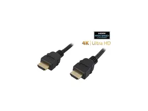Nippon Labs HDMI-HS-3 3 ft. HDMI 2.0 Male to Male High Speed Cable with Ethernet Channel, Black