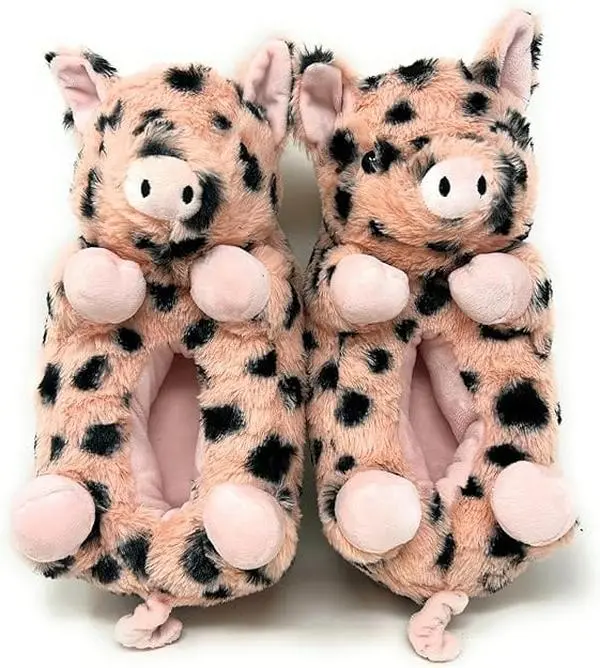Pot Belly Pig Plush Slippers Kid Size Cute!