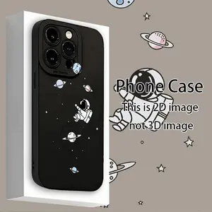 Creative Astronaut Pattern Phone Case, TPU Shockproof Full Protection Case, Suitable for iPhone 17/16/15/14/13/12/11 PRO MAX PLUS AIR E XS and PROMAX MINI, Ideal Gift for Friends and Family, MS1285