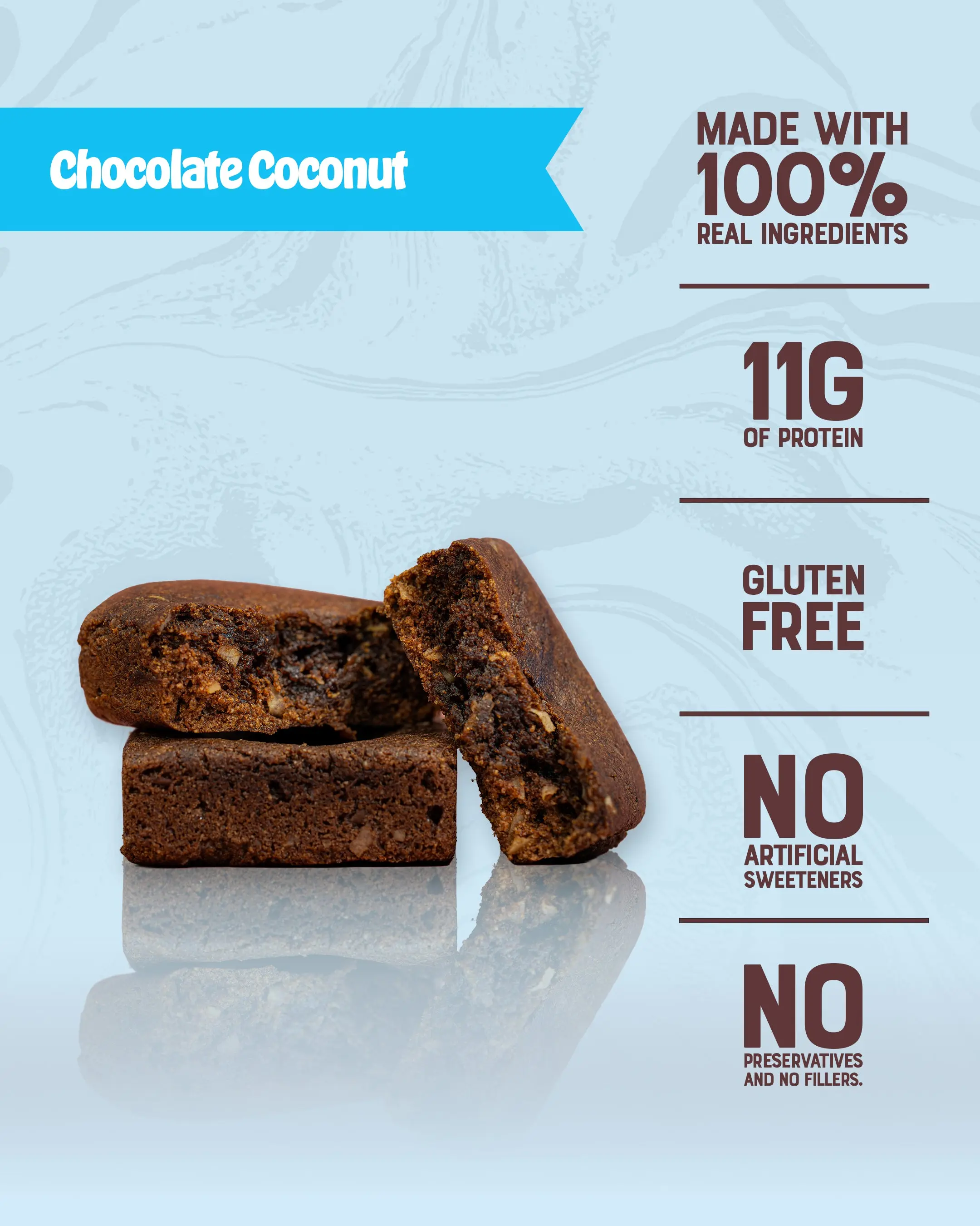 Fudge Fuel -Chocolate Coconut Brownie