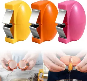 3PCS Egg Shell Opener,Stainless Steel Egg Cracker Tool,Multifunctional Egg Shell Opener for Raw & Hard-Boiled Eggs,Handheld Kitchen Tool