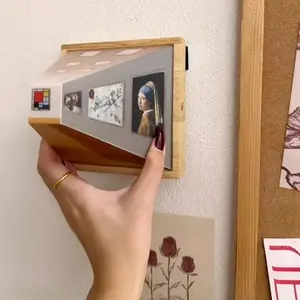 Creative 3D Night Light, 1 Count Wooden Wall Mounted Light, USB Powered Wall Mounted Light, Home Decor for Living Room Bedroom