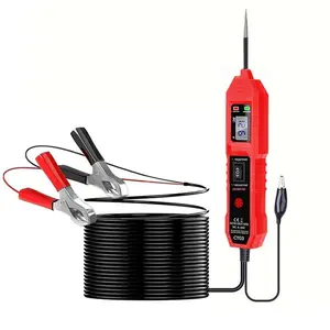 Power Circuit Probe Tester, 12V-24V DC Automotive Car Electric Fuse & Voltage Tester with LED Test Light, HD LCD Readout, Overload Protection, Short Circuit Finder with 177.17inch Cable, Diagnostic Tool