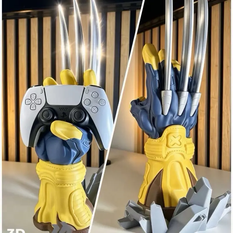 Claws Controller Stand | 3D Printed Superhero Gauntlet Desk Holder for PS5, Xbox & Switch Controllers