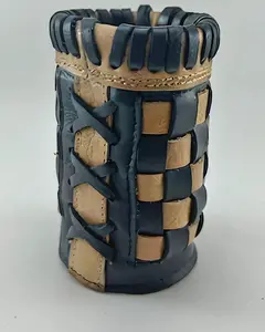 Short Bottle Coozie - Limited Edition Black and Tan Checkered