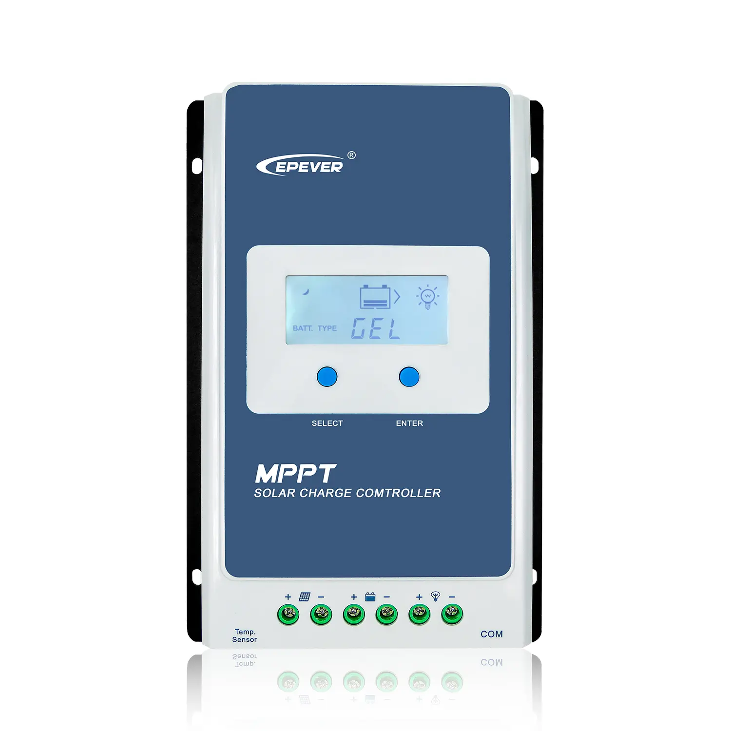 EPEVER MPPT Solar Charge Controller 30A 12V/24V Max PV 100V for Gel Flooded Sealed LiFePO4 Lithium Battery LCD Display Common Negative Grounding 390W/780W Solar Panels regulator Charger (Tracer3210AN)