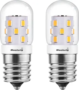 LED Microwave Light Bulbs Under Hood 40W Equivalent, E17 LED Bulb Dimmable for Range Hood, 3W 380 Lumens, LED Appliance Light Bulb Over Stove, Warm White 3000K, 2 Pack