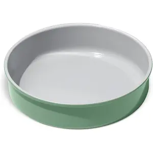 Non-Stick Ceramic 9" Circle Pan - Naturally Slick Ceramic Coating - , PTFE & PFOA Free -  for Birthday Cakes, Tartes, &  - Sage
