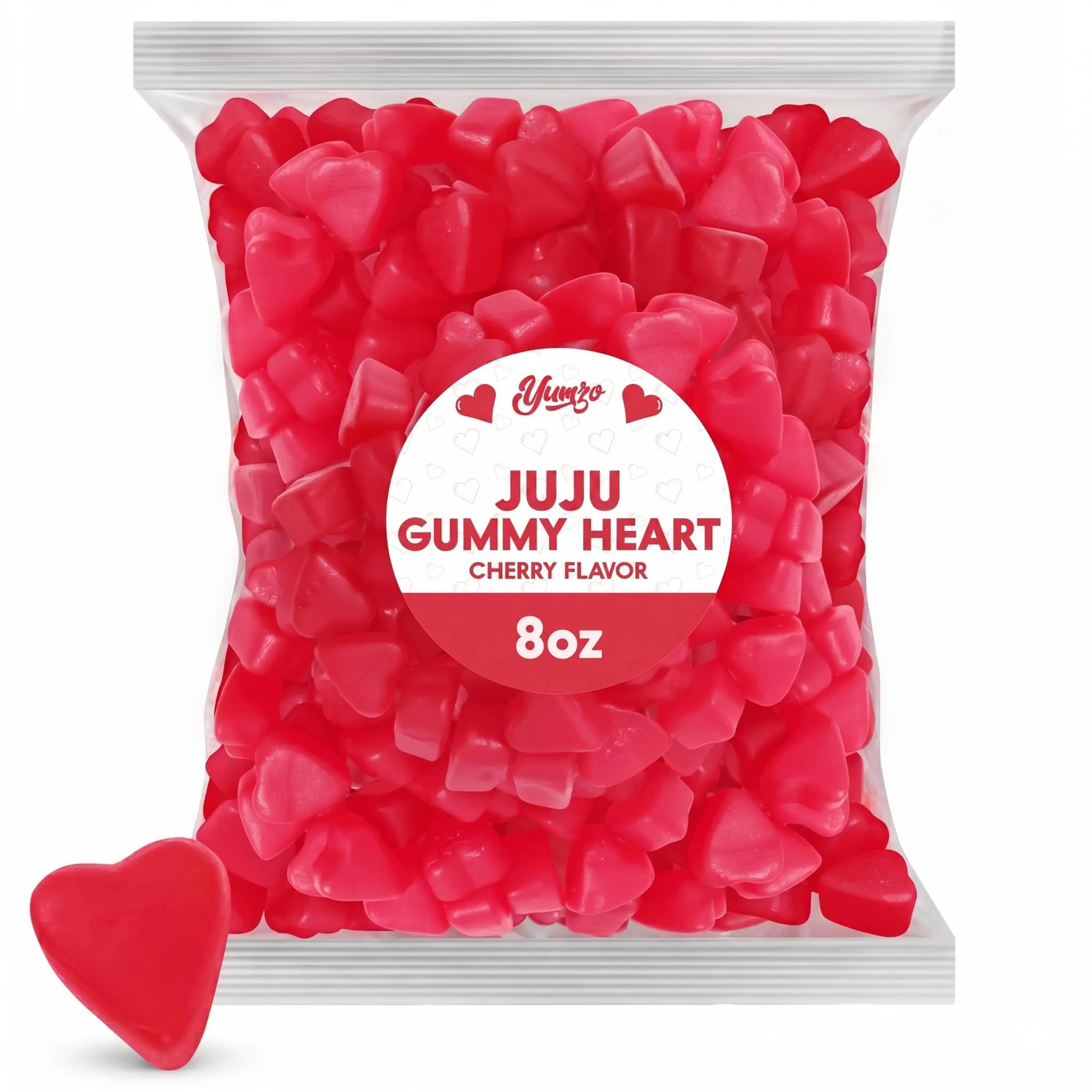 Fathers Day JuJu Cherry Hearts Gummy Candy, Mother's Day, Bulk, 8 oz