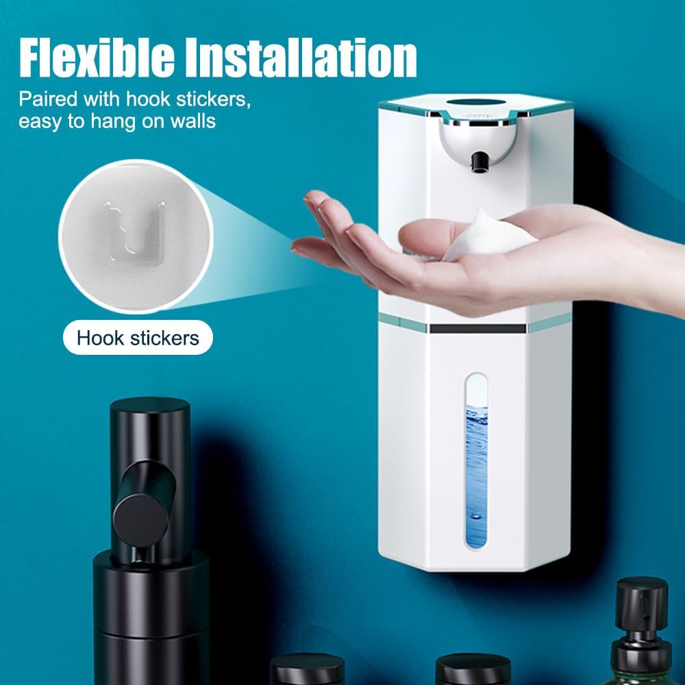 Automatic Soap Dispenser Touchless, Foaming Soap Dispenser 12oz USB Rechargeable, 4 Adjustable Levels Waterproof, Kitchen Gadgets Home Essentials, Wall Mount Hand Soap Dispenser for Bathroom Restroom Use Automatic Soap Dispenser Touchless, Foaming Soap Dispenser 12oz USB Rechargeable, 4 Adjustable Levels Waterproof, Kitchen Gadgets Home Essentials, Wall Mount Hand Soap Dispenser for Bathroom Restroom Use