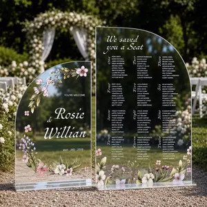 Floral Wedding Welcome Sign & Seating Chart Set