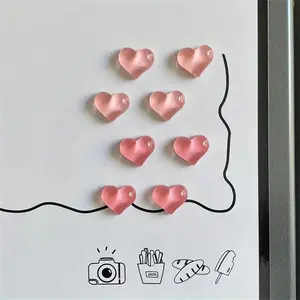 Heart Shaped Fridge Magnet, 8 Counts/set Cute Magnetic Decorative Sticker for Kitchen, Office Whiteboard, Locker & Dishwasher, Home Decor, Valentine's Day Gift Idea