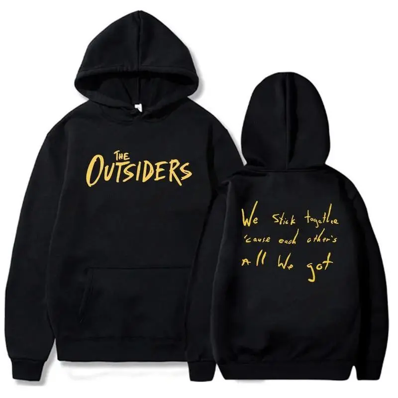 The Outsiders Quote Hoodie – We Stick Together Graphic Pullover, Vintage Movie Inspired Streetwear Unisex Casual Hoodie