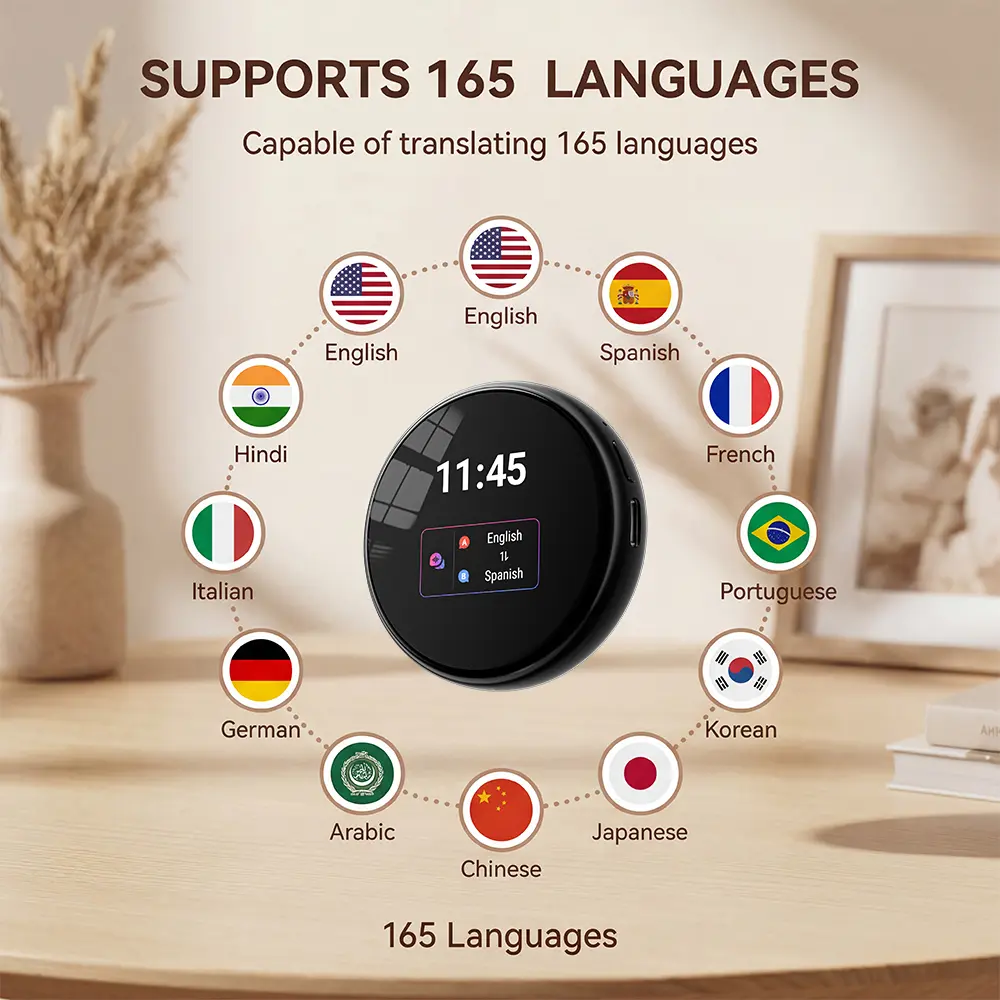 ZNP Z06 Intelligent Language Learning and Translation Machine: Oral Practice Partner+165 languages bidirectional translation, magnetic suction+hanging rope dual design, photo translation/oral practice companion, improve language ability