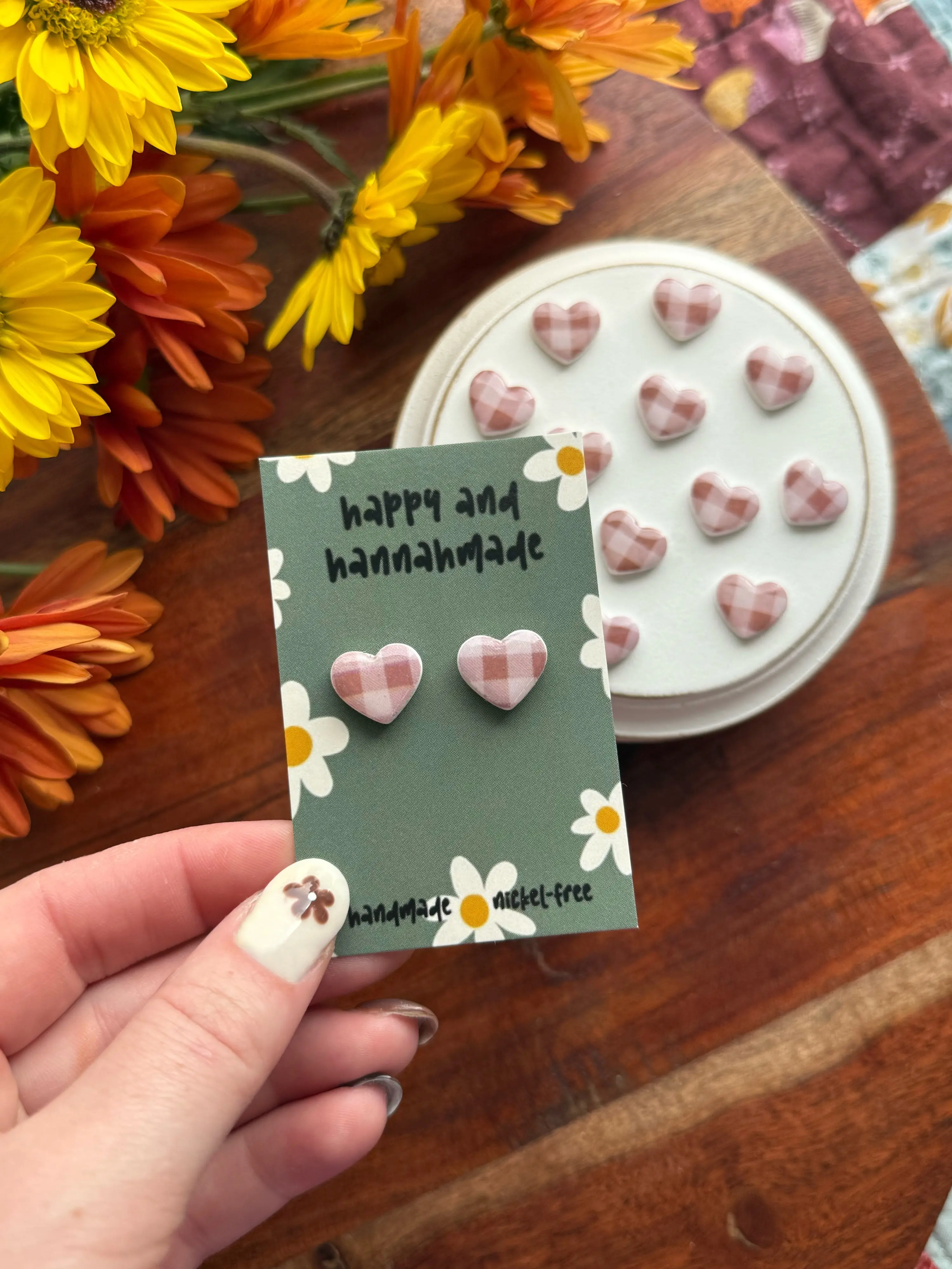 Mabel Heart Studs