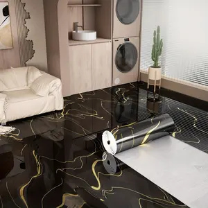 Marble Texture Self-Adhesive Wall & Floor Stickers, Kitchen Backsplash Bathroom Renovation, Natural Simple Visual Effect, Living Room