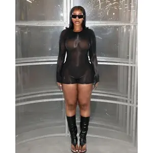 Black  Snatched Romper