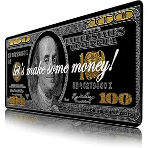 Natural Rubber Non Slip Dollar Large Mouse Pad,Funny XL Gaming Desk Mat for Keyboard and Mouse,Large Computer Keyboard Offic Desk Mat Mouse Pad,Waterproof Desk Pad