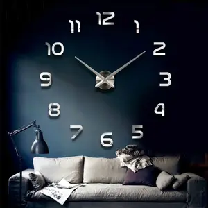 3D Wall Clock Mirror Sticker