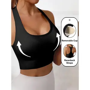 SERACAL 1 Piece Women's Removable Padded Sports Bra High Support Comfort Activewear for Yoga, Pilates, Running and Gym Workouts