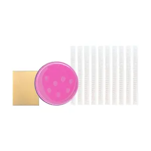 GXN Strawberry Makeup Brush Cleaner Kit with White Mesh Bag & 10 Square Cake Powder Puffs