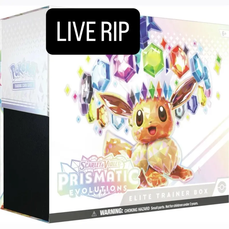 Prismatic Elite Trainer Box - Official TCG Collectible Sealed Cards, Near Mint 2-Player Rival Non-Sports Trading Card Accessory (Ships Sealed), 2 Player Rival Box