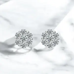 VVS Flower Cluster Diamond Earrings