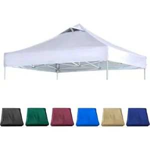 10x10 White Commercial Replacement Canopy Top for 10x10 Straight  Pop Up Canopy Tent with Air Vent