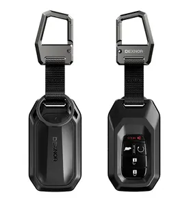 DEXNOR Rugged Key Fob Cover with Carabiner & Keychain for 5 Buttons Honda 2026-2022 Civic Accord CR-V HR-V Pilot Keyfob Case Protector