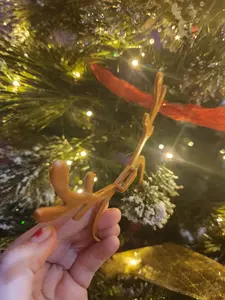 Pin Christmas Plush Mini Antler Accessory for Dolls - Compact & Detailed Design for Doll Collectors