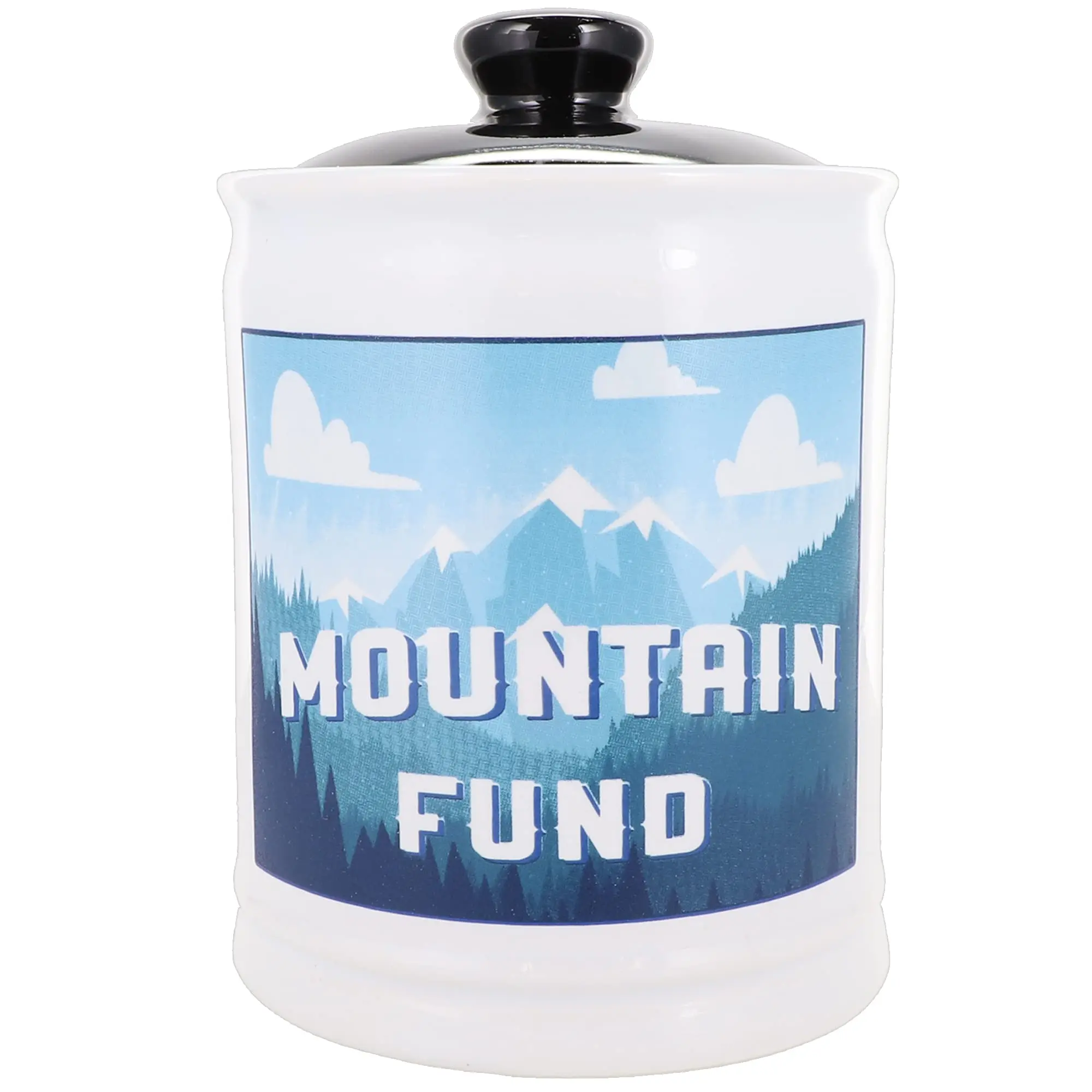 Cottage Creek Jars Mountain Fund Piggy Bank for Adventure & Camping Essentials, Travel Storage Container