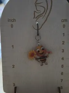 Bee charater plastic dangly earrings