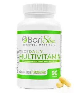 BariSlim Once Daily Bariatric Multivitamin Capsule - 45mg of Iron - Bariatric Vitamin & Supplement | 90 Day Supply Healthcare Fitness