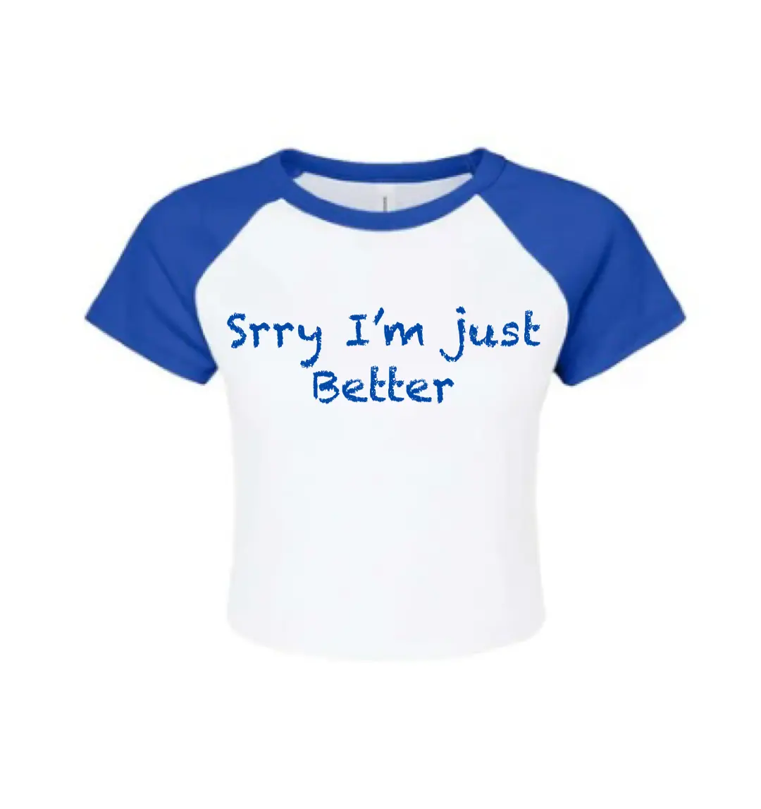 Blue baby tee Blue baby tee