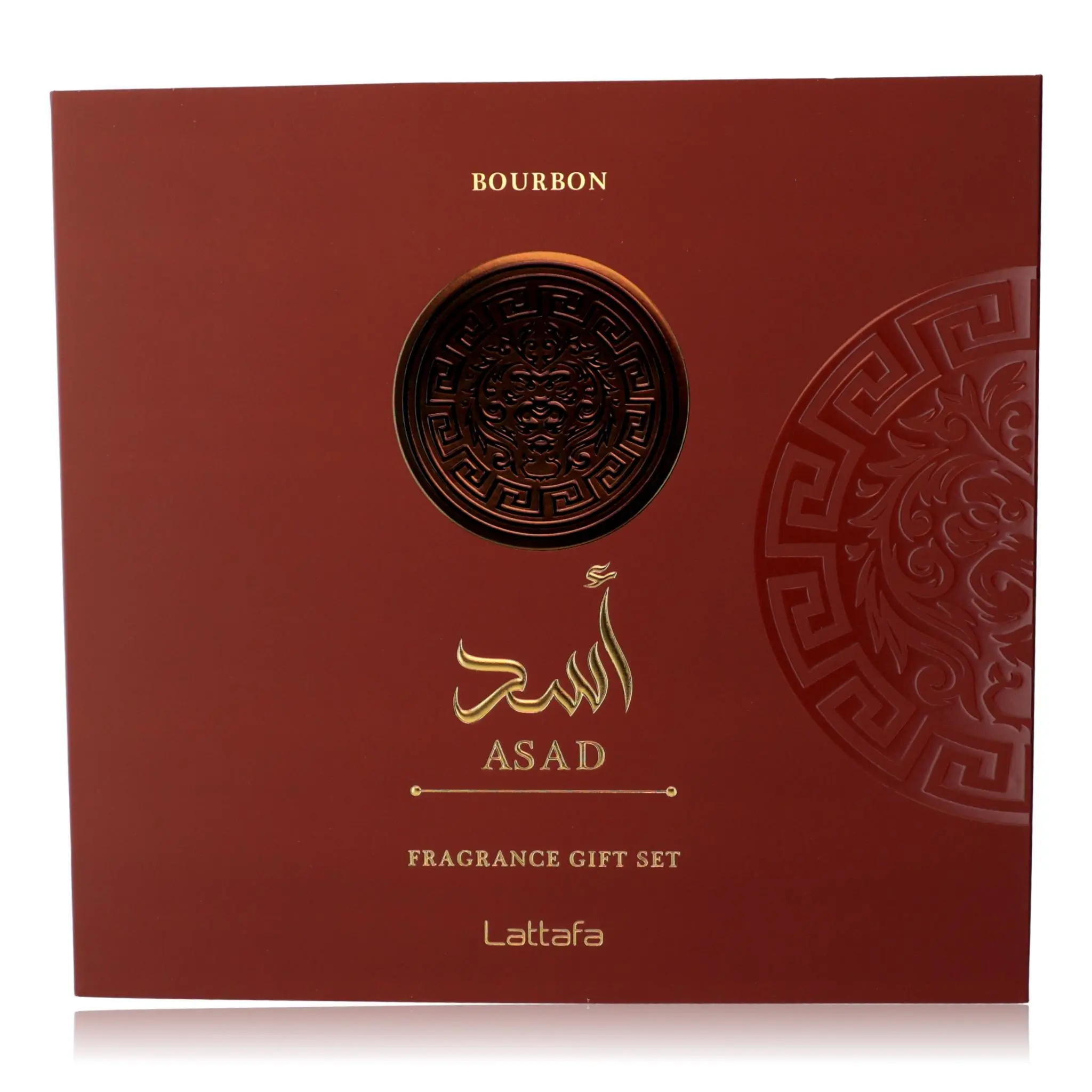 Asad Bourbon by Lattafa, 3 Piece Gift Set for Men