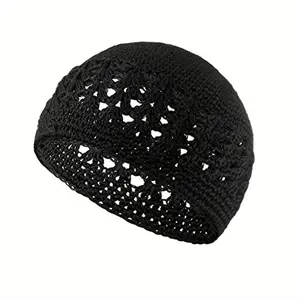 Knitted Muslim Hat, Breathable Crochet Scarf, Knit Hats, Perfect for Outdoor Activities, Ideal for Ramadan & Festivals, Great Gift for Family & Friends