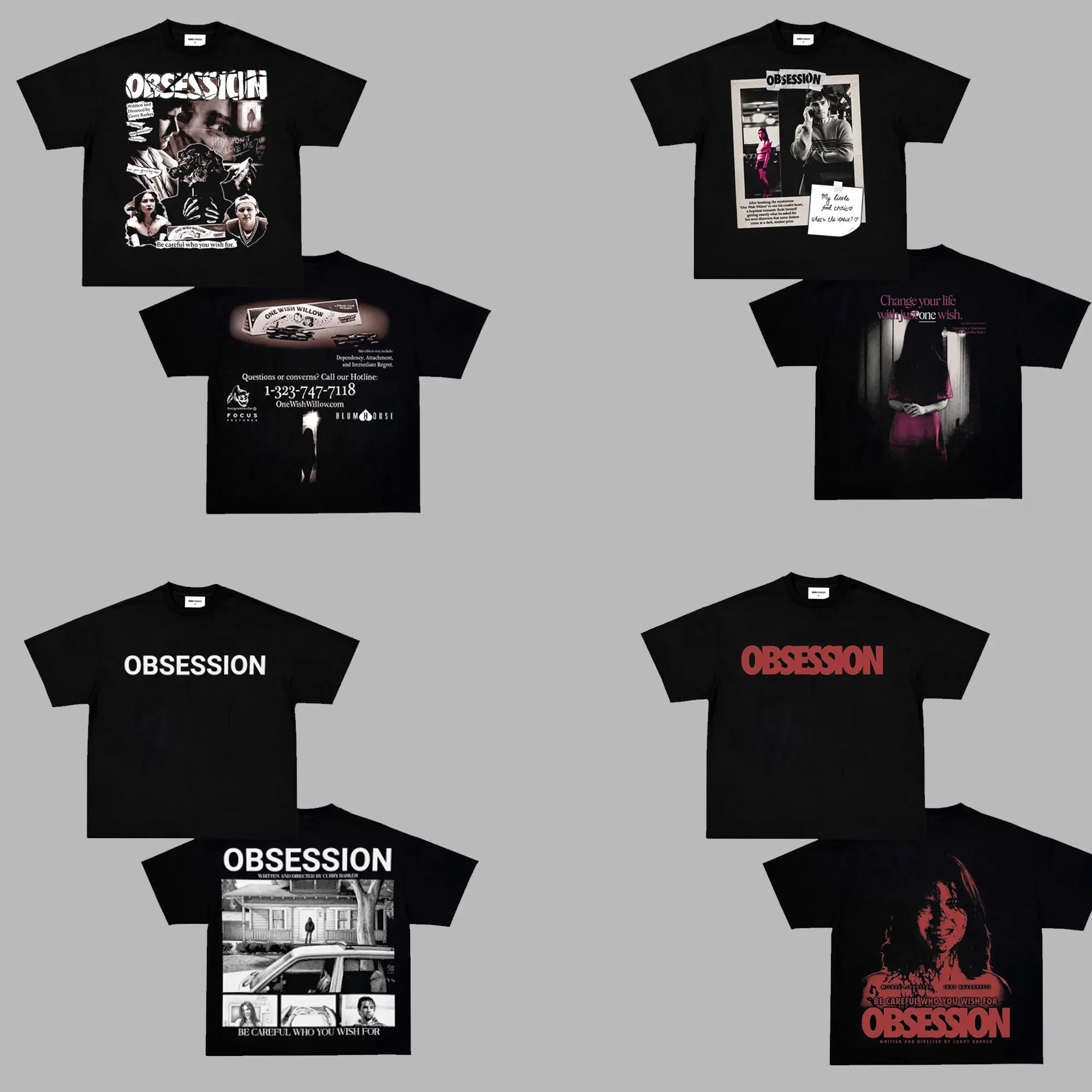Collection OBSESSION Vintage Horror Movie Unisex T-Shirt Scene 2 – Dark Romance Streetwear, Obsession, GraphicTee, WashedTee, RetroGraphicTee