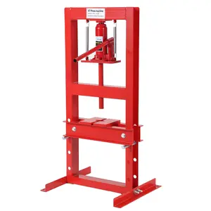 Garvee 6 Ton Hydraulic Shop Press with Stamping Plates - Heavy Duty h-Frame Garage Floor Press for Bending, Straightening, Installing Bearings & u-Joints